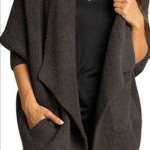 Barefoot Dreams Cozy Chic Chevron Sweater, Carbon